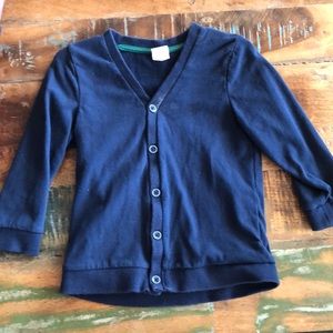 H&M’s navy cardigan 12-18 months